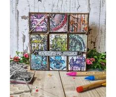 Briartw Vintage World Corner skaidrių antspaudų rinkinys, skirtas "pasidaryk pats" scrapbooking antspaudų sandarinimui, silikoninių antspaudų amatų kortelių gamybai, meno albumo dekoravimui, dovanų popieriaus kortelei (20 mažų antspaudų)