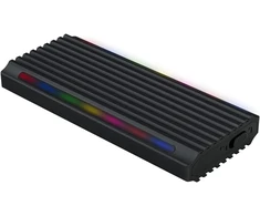 Brightium M.2 Ngff/nvme išorinis standžiojo disko dėklas Usb 3.1 Gen 2 Type C Rgb apšvietimas palaiko kelias operacines sistemas nešiojamas ir tvirtas dizainas idealiai tinka perkėlimams