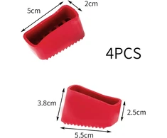 Briota 4 dalių 50 x 20 mm atsarginės kopėčių kojelės, guminės kopėčių kojelės, neslystančios kopėčių kojelės, guminės kopėčių kojelės, universalūs kopėčių kojelių dangteliai namų meistrams