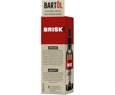 Brisk 2-in-1 barzdos aliejus vyrams, 50 ml, barzdos priežiūra su ekologišku arbatmedžio aliejumi, greitai įsigeria, maitina odą ir minkština barzdos plaukus, neriebus, skirtas skutimuisi, veido priežiūrai