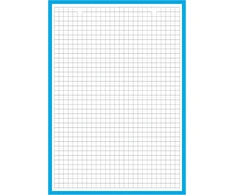 Bristal 2.0 bloknotas su byla 148 x 210 mm perforuotas mažais kvadratėliais 5 x 5 mm 30 lapų mėlynas