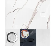 Brodzik prysznicowy Rea Magnum Carrara 120x90 cm, niski profilis