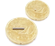 Brudazon 15 mini diskiniai magnetai 1 x 1 mm N52 stipriausio lygio neodimio magnetai itin stiprūs magnetai modeliavimui, nuotraukoms, lentai, skelbimų lentai, šaldytuvui, rankdarbiams, itin stiprus magnetinis diskas