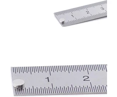 Brudazon 30 mini diskinių magnetų rinkinys 3 x 1 mm + 3 x 2 mm + 3 x 3 mm N52 stipriausių neodimio magnetų itin stiprus galios magnetas modelių gamybai, amatams, itin stiprus magnetinis diskas