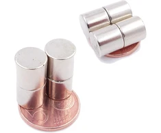 Brudazon 5 mini diskiniai magnetai 10 x 10 mm N52 stipriausio lygio neodimio magnetai itin stiprūs magnetai modeliavimui, nuotraukoms, lentai, skelbimų lentai, šaldytuvui, rankdarbiams, ypač stiprus magnetinis diskas