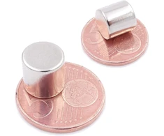 Brudazon 5 mini diskiniai magnetai 10 x 10 mm N52 stipriausio lygio neodimio magnetai itin stiprūs magnetai modeliavimui, nuotraukoms, lentai, skelbimų lentai, šaldytuvui, rankdarbiams, ypač stiprus magnetinis diskas