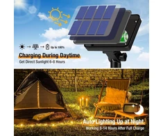 Btfarm saulės energija varomos lauko girliandos, 2 x 15 m 150 led saulės energija varomos lauko girliandos, atsparios oro sąlygoms, 8 režimai, ip65 atsparios vandeniui varinės vielos girliandos, skirtos sodui, terasai, medžiui, kiemo vakarėliui