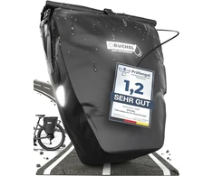 Büchel dviračio krepšys ant bagažinės, 2 vnt., 25.4 l, 100% atsparus vandeniui, su nešimo rankena ir peties dirželiu, dviračio krepšys, galiniai dviračio krepšiai