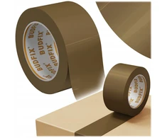 Budfix Pakavimo juosta solventinė ruda žieminė stipri 75mm 60m plati