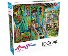Buffalo Games Aimee Stewart The Potting Shed 1000 dalių dėlionė suaugusiems, sudėtinga dėlionė puikiai tinkanti žaidimų vakarams, surinkto paveikslėlio dydis 67.95 x 50.17 cm