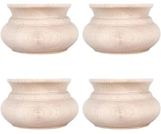 Buko medienos baldų kojelės, 55 mm aukščio, neapdorotos, 4 vnt.