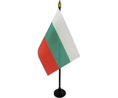 Bulgarijos stalo vėliavėlė 15x10 cm su auksiniu antgaliu