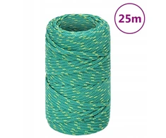 Buriavimo virvė, žalia, 2 mm, 25 m, polipropilenas