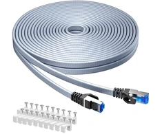 Busohe Cat 8 Lan kabelis 8m, 40 Gbps, 2000 Mhz, plokščias, pintas