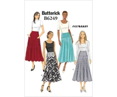 Butterick Patterns 6249 E5, sijonas moterims, dydžiai 14-16-18-20-22