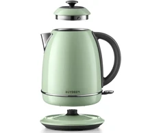 Buydeem retro elektrinis virdulys - 1.7 l nerūdijančio plieno, be bpa, automatinis išjungimas ir apsauga nuo virimo be vandens - jauki žalsva