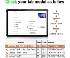 Bxithnr® dėklas, skirtas Lenovo Tab P11 (2nd Gen)/pad Plus 2023 (11.5 colio) planšetiniam kompiuteriui, apsauginis dėklas iš Pu odos su stovo funkcija ir rašiklio laikikliu, atverčiamas dėklas „medžio“, skirtas Lenovo Tab P11 Gen 2 – juodas