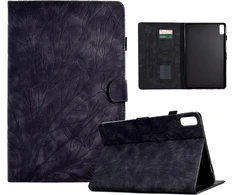 Bxithnr® dėklas, skirtas Lenovo Tab P11 (2nd Gen)/pad Plus 2023 (11.5 colio) planšetiniam kompiuteriui, apsauginis dėklas iš Pu odos su stovo funkcija ir rašiklio laikikliu, atverčiamas dėklas „medžio“, skirtas Lenovo Tab P11 Gen 2 – juodas