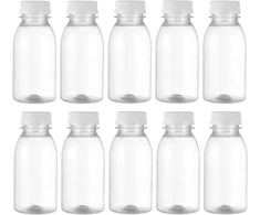 Cabilock 10 vnt. 250 ml pieno butelių su dangteliais, skaidrūs ąsočiai, plastikiniai sulčių buteliai, talpa priėmimui, kelionėms, laukui