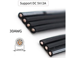 Cablecc 13cm usb 2.0 type a male į type a male female plonas fpc kabelis, skirtas fpv, diskams ir telefonams