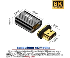 Cablecc hdmi 2.1 8k type a male to female magnetinis tiesus jungties vaizdo adapteris nešiojamam kompiuteriui hdtv