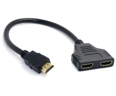 Cablecc hdmi jungtis (vyriška) į 2 hdmi jungtis (moteriška) 1 įvestis į 2 išvestis skirstytuvo kabelio adapterio keitiklis