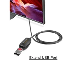 Cablecreation Gold (ilgas 16 pėdų) itin spartus Usb 2.0 aktyvusis ilgintuvas, Usb 2.0 ilgiklis Usb A-male į A-female kabelis, 5 m/16 pėdų, juodas