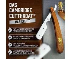 Cambridge Cutthroat skutimosi peilių rinkinys su dėklu
