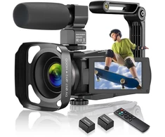 Camkory 4k vaizdo kamera su Wifi, 48mp, 16x priartinimas, mikrofonu
