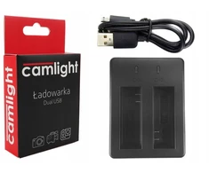 Camlight usb dviguba baterijų įkroviklis, skirtas sjcam sj7 star