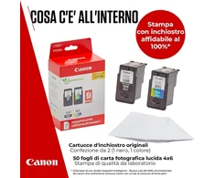 Canon Pg-560/cl-561 Rašalo Kasetės su 50 lapų Nuotraukų Popieriaus