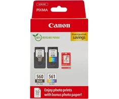 Canon Pg-560/cl-561 Rašalo Kasetės su 50 lapų Nuotraukų Popieriaus