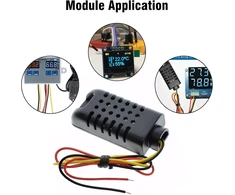 Capacitive skaitmeninis temperatūros ir drėgmės jutiklis Binghe Digital Sensor, temperatūros ir drėgmės jutiklio modulis, 3.3v-5.5v juodas jutiklis, suderinamas su Arduino