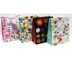 Capiso 4 didelių dizaino dovanų maišelių pakuotė su tvirta virvele 32 cm x 26 cm x 12 cm dovanų maišeliai nešiojamas maišelis su rankena spalvingi maišeliai kraft popieriniai maišeliai