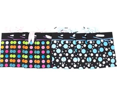 Capiso 8 vnt. vidutinio dydžio dovanų maišelių rinkinys su tvirta virvele 23 cm x 18 cm x 10 cm. Dovanų maišeliai su rankena, skirti vakarėliams. Spalvingi maišeliai iš kraft popieriaus