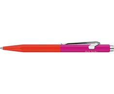 Caran D'ache Paul Smith 849 rutulinis rašiklis, šiltos raudonos/melrouzos rožinės spalvos, aliumininis korpusas, Goliath juodas šerdelis, vidutinis, ilgis: 12,5 cm, Nm0849.337