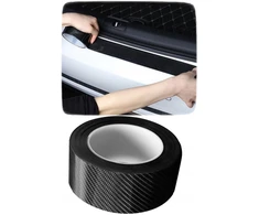 Carbon plėvelės juosta 10m x 50mm karbonas 5d blizgus apsauginė slenksčiams buferiui