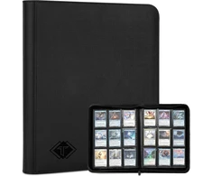 Card binder prekybos kortelėms 9 kišenės, užsegamas mtg kortelių segtuvas su 432 šoninio įkrovimo kišenėmis, kortelių albumas tinkamas tcg beisbolo futbolo sporto kortelėms, lengvas kortelių įdėjimas kolekcijos segtuvas juodas