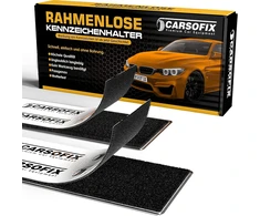 Carsofix© berėmis valstybinio numerio laikiklis su itin tvirtu sukibimu – numerio laikiklis bet kuriam automobiliui – nematomas numerio laikiklis su velcro – itin tvirtas ir atsparus oro sąlygoms