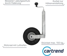 Cartrend 80144 Atraminis ratas priekaboms, cinkuotas, 48 mm