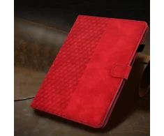Casafuny dėklas, skirtas ipad air 11 colių (m3/m2 2025/2024), ipad air 6/5/4 gen 10.9 colių (2022/2020), pu odos planšetinio kompiuterio apsauginis dėklas, daugia kampų stovas su automatiniu užmigdymu/pažadinimu, raudonas