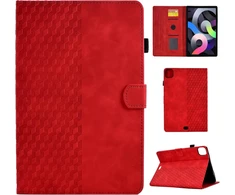 Casafuny dėklas, skirtas ipad air 11 colių (m3/m2 2025/2024), ipad air 6/5/4 gen 10.9 colių (2022/2020), pu odos planšetinio kompiuterio apsauginis dėklas, daugia kampų stovas su automatiniu užmigdymu/pažadinimu, raudonas