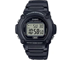 Casio W-219h-1avef Juodas Vyriškas Laikrodis