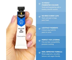 Castle Art Supplies aliejinių dažų rinkinys, patobulinta formulė, puikus rinkinys suaugusiems menininkams, pradedantiesiems ir pažengusiems, ryški glotnių aliejinių dažų įvairovė, 24 vnt.
