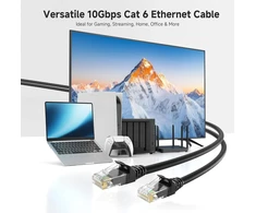 Cat 6 Lan kabelis 30 cm, 5 spalvų rinkinys