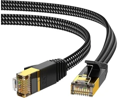 Cat 7 Ethernet kabelis 1m, plokščias, pintas, 10gbps