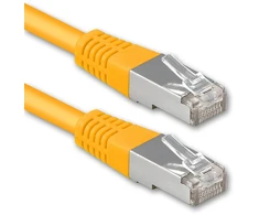 Cat6 ethernet lan patch cord tinklo kabelis cat 6 - 10m geltonas - 1 vnt. sftp pimf lszh varinis