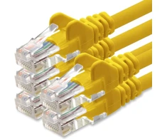 Cat6 Ethernet tinklo kabelis 1000 Mbit/s, geltonas, 5 vnt.