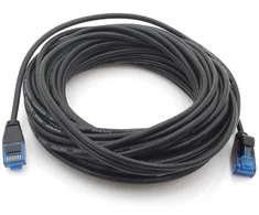 Cat6 tinklo kabelis 1m, juodas, plonas, lankstus, 1000 Mbit/s