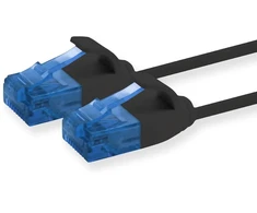 Cat6 tinklo kabelis 3m, juodas, plonas ir lankstus, 1000 Mbit/s